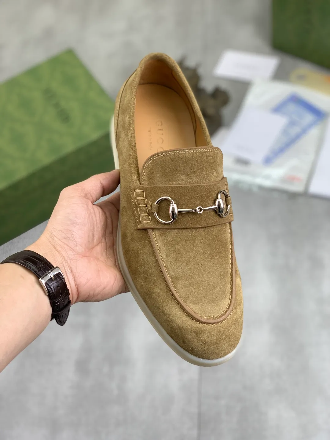 Men's men's shoes 💰P520 [New style] Water dyed cowhide 💰💎💎💎 [Gucci] GUCCI high-end classic men's formal business leather shoes, original order 1:1 authentic goods! Original imported high-end calfskin, original metal buckle, imported first-layer cowhide lining for feet, original outsole, men's shoe size: 38-44 (45 customized) Multiple colors available